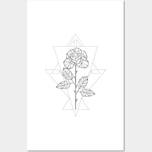 Polygonal Rose Posters and Art